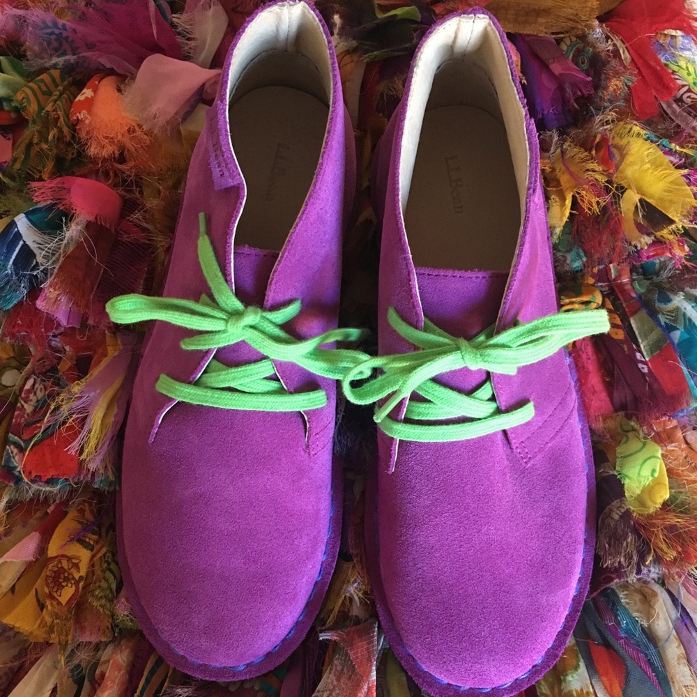 NEW Kids Purple🦄 LLBEAN Chukkas. Unlined. SZ 6